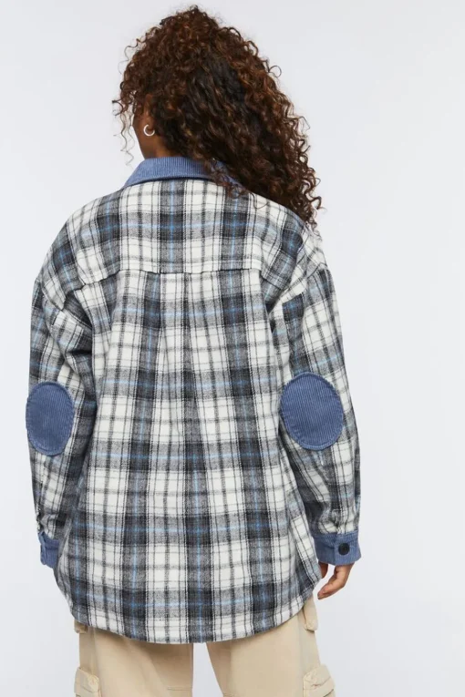 Plaid Drop-Sleeve Shacket