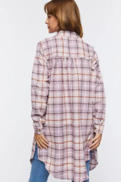 Plaid Flannel Longline Shirt