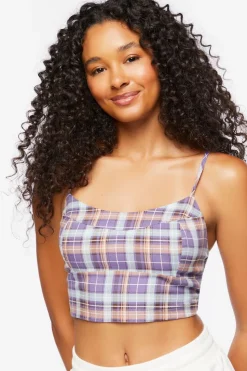 Plaid Lounge Cropped Cami