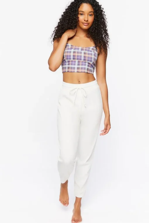 Plaid Lounge Cropped Cami