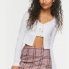 Plaid Mesh Mini Skirt