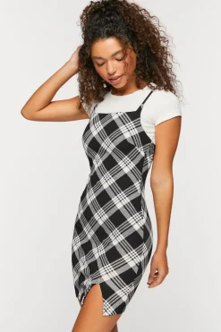 Plaid Mini Cami Dress