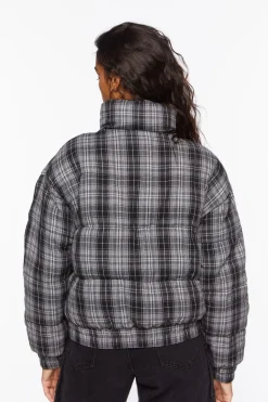Plaid Puffer Jacket