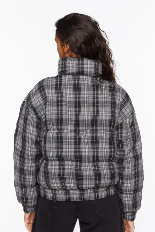 Plaid Puffer Jacket