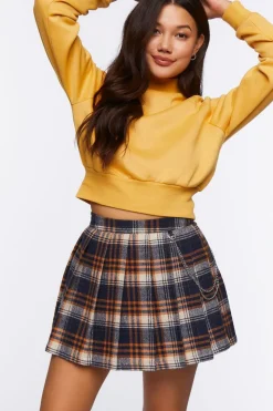 Plaid Wallet Chain Mini Skirt