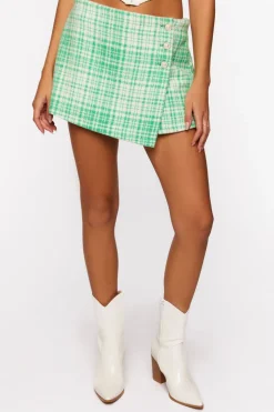 Plaid Wrap Skort