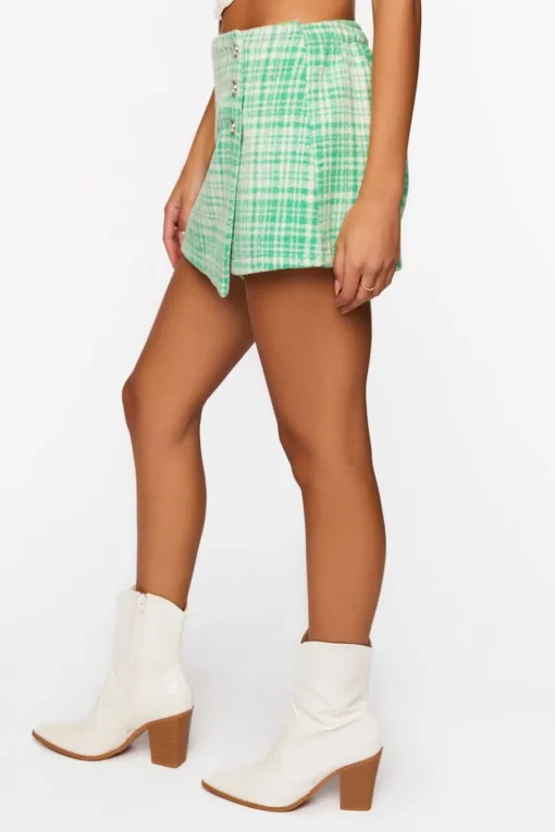 Plaid Wrap Skort