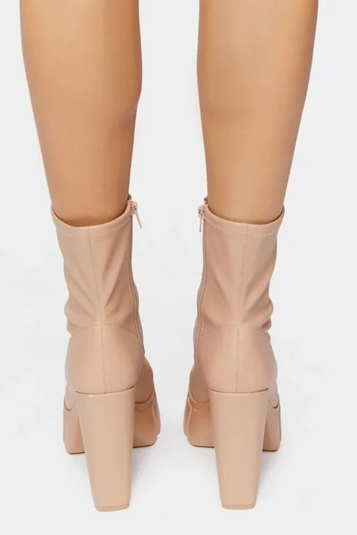 Platform Lug-Sole Ankle Boots