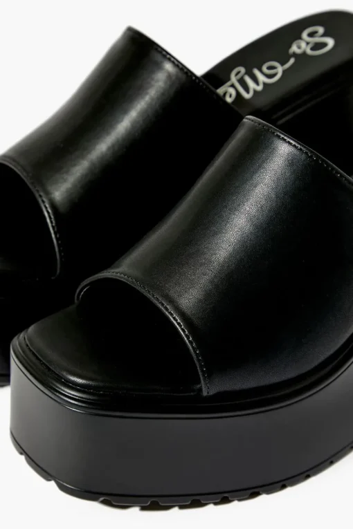 Platform Open-Toe Block Heels