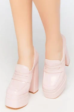Platform Penny Loafer Pumps