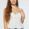 Pleated Cropped Peplum Top