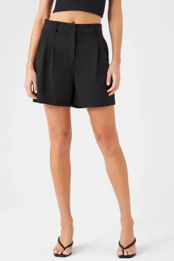 Pleated High-Rise Shorts