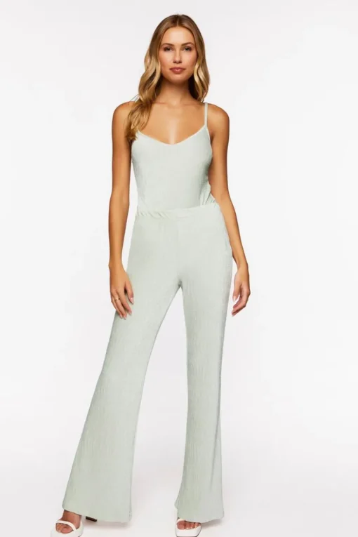 Pleated Velvet Cami Bodysuit
