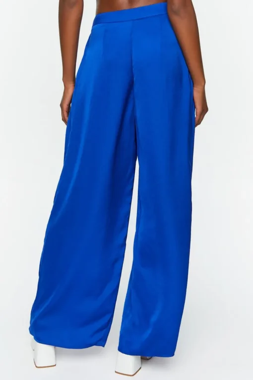 Pleated Wide-Leg Palazzo Pants