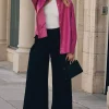 Pleated Wide-Leg Pants