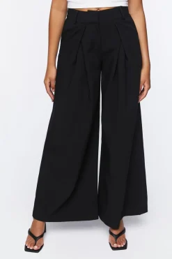 Pleated Wide-Leg Pants