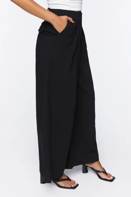 Pleated Wide-Leg Pants