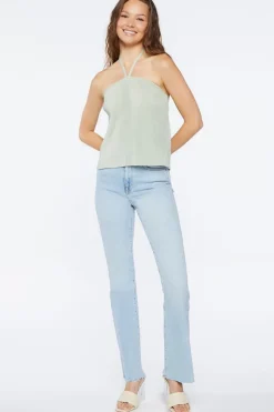 Plisse Halter Top