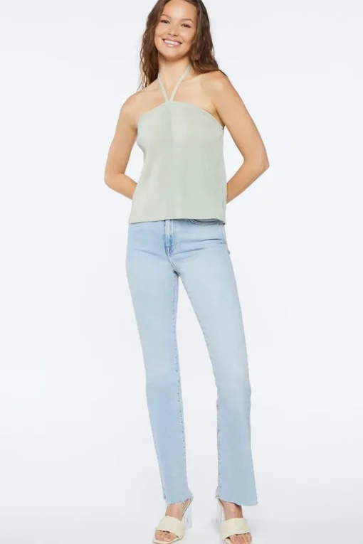 Plisse Halter Top