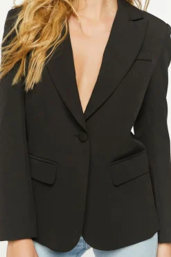 Plunging Cutout Blazer