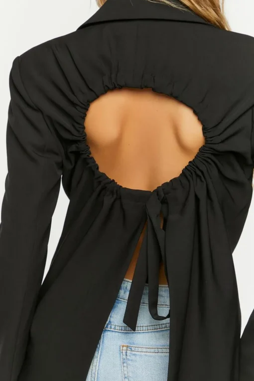 Plunging Cutout Blazer