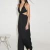 Plunging Cutout Jumpsuit