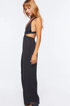 Plunging Cutout Jumpsuit