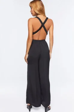 Plunging Cutout Jumpsuit
