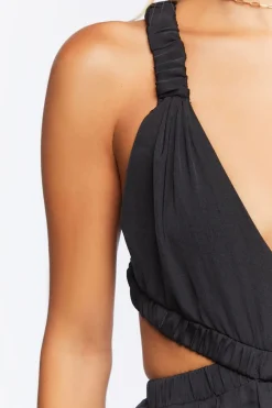 Plunging Cutout Jumpsuit