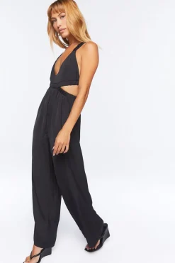 Plunging Cutout Jumpsuit