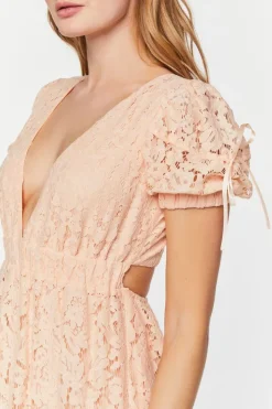 Plunging Lace Maxi Dress