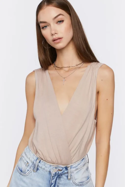 Plunging Surplice Bodysuit