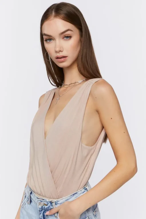 Plunging Surplice Bodysuit