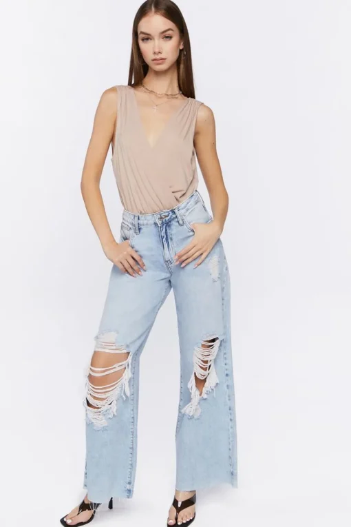 Plunging Surplice Bodysuit