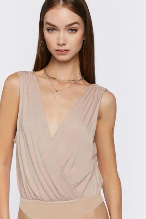 Plunging Surplice Bodysuit