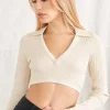 Plunging Tie-Back Crop Top