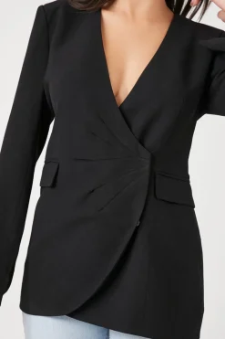 Plunging Wrap Blazer