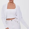 Pointelle Knit Cardigan Sweater