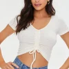 Pointelle Knit Crop Top
