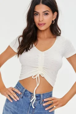 Pointelle Knit Crop Top