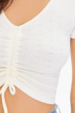 Pointelle Knit Crop Top