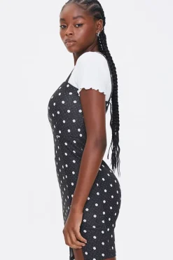 Polka Dot Pinafore Dress