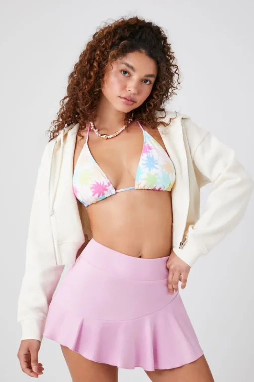 Ponte Pleated Mini Skirt