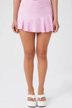 Ponte Pleated Mini Skirt