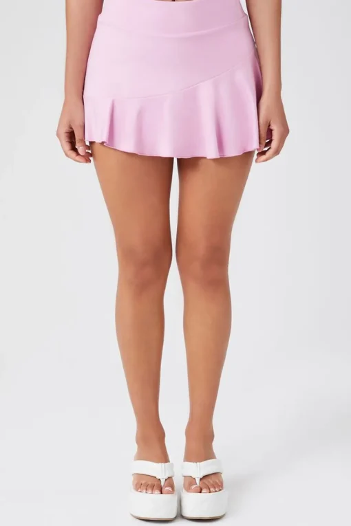 Ponte Pleated Mini Skirt