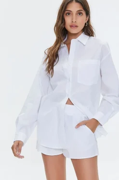 Poplin Drawstring Shorts