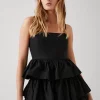 Poplin Ruffle-Tiered Mini Dress