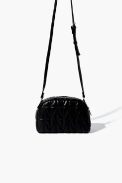 Quilted Faux Leather Crossbody Bag