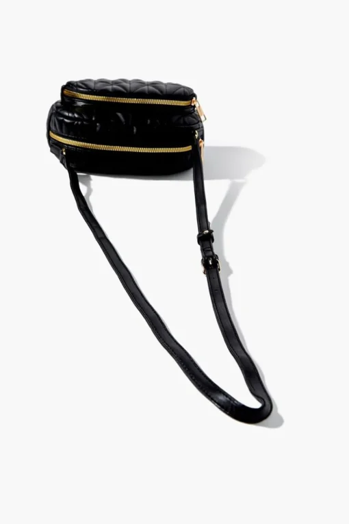 Quilted Faux Leather Crossbody Bag