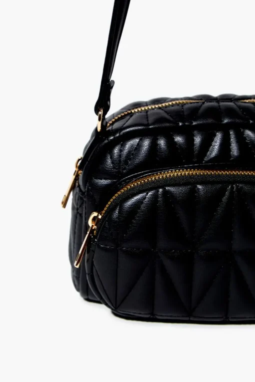 Quilted Faux Leather Crossbody Bag